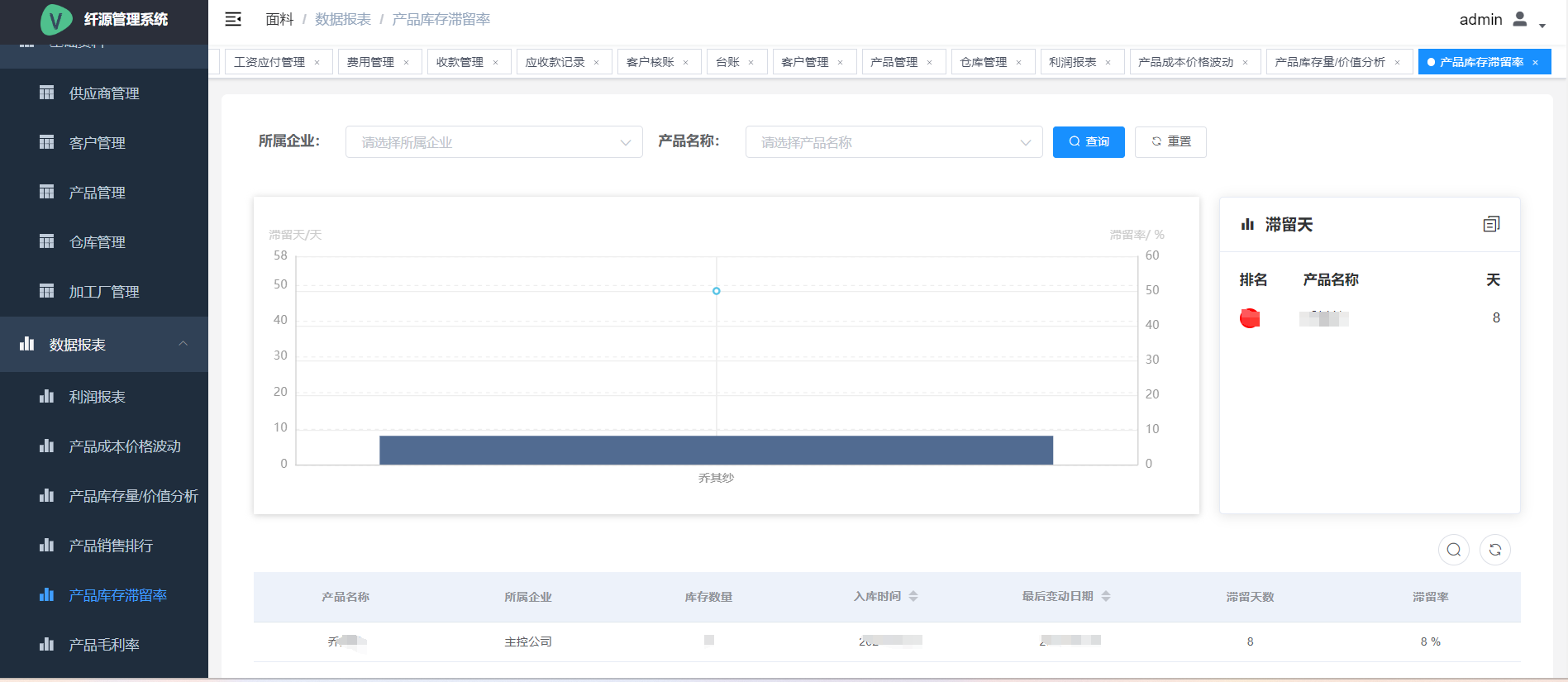 纤源面料打扮收支口ERP系统案例